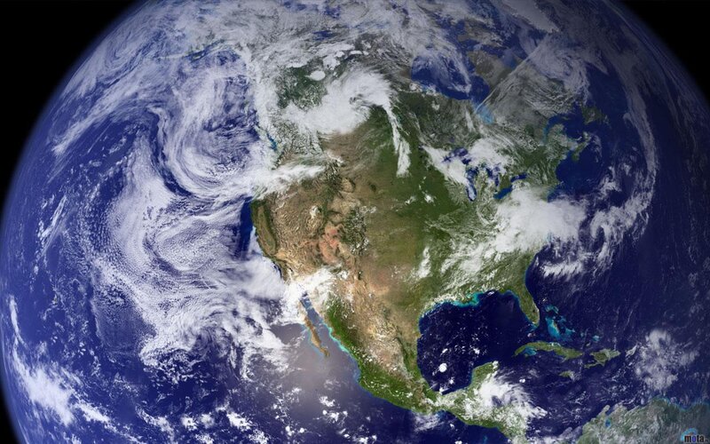 Earth from Space — Blue, Serene, Photograph, Clouds, Oceans, Continents