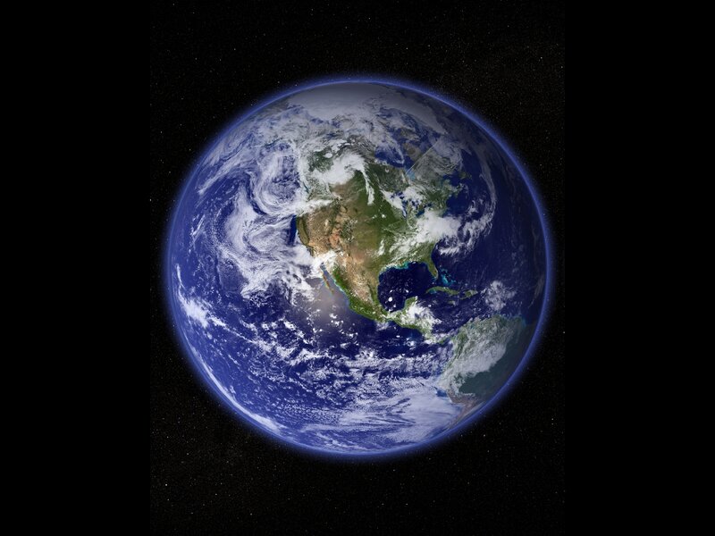 Earth from Space — Blue, Serene, Photograph, Clouds, Oceans