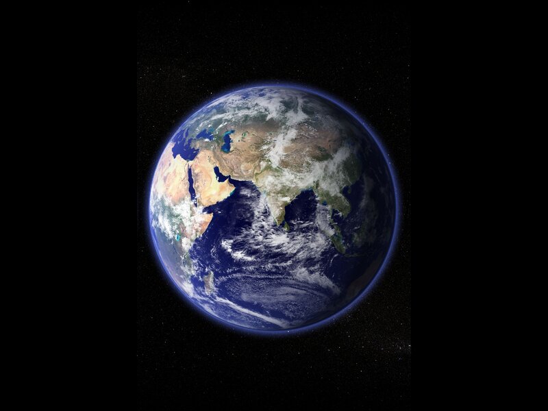 Earth from Space — Blue, Serene, Photograph, Continent, Ocean, Clouds