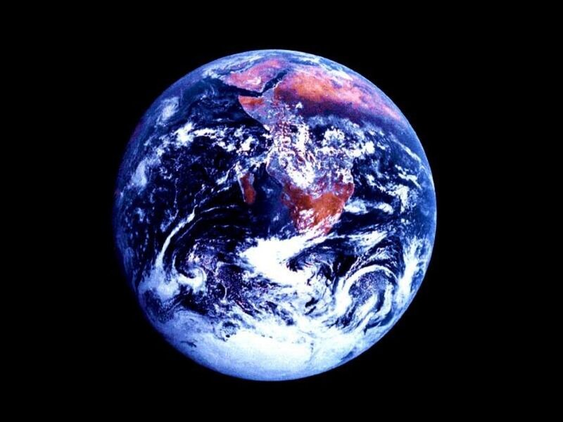 Earth from Space — Blue, Serene, Photograph, Continent