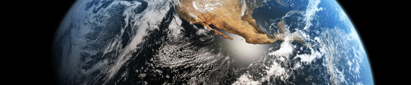 Earth from Space — Blue, Serene, Photograph, North America, Clouds, Ocean, White