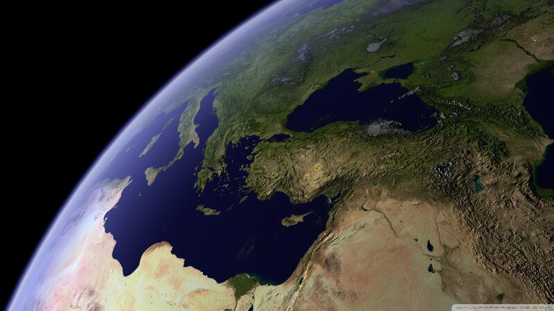 Earth from Space — Blue, Serene, Photograph, Ocean, Continent