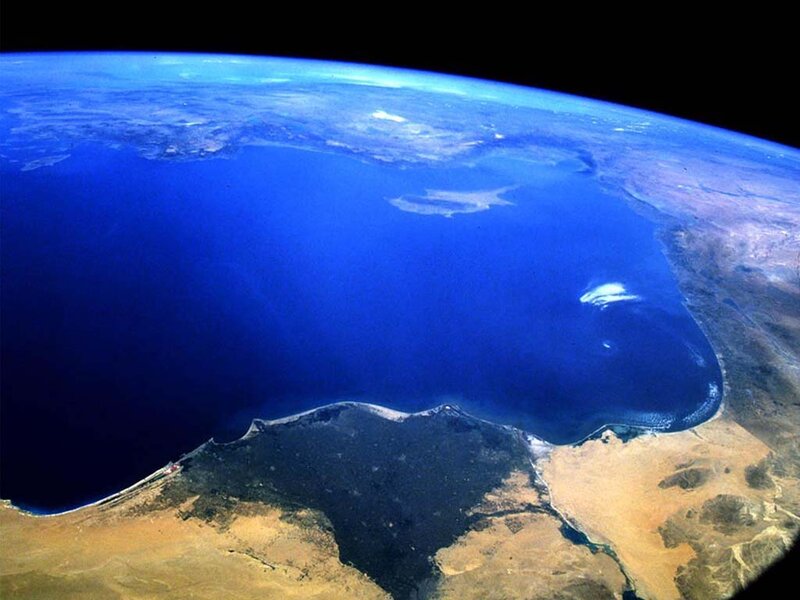 Earth from Space — Blue, Serene, Photograph, Ocean, Land