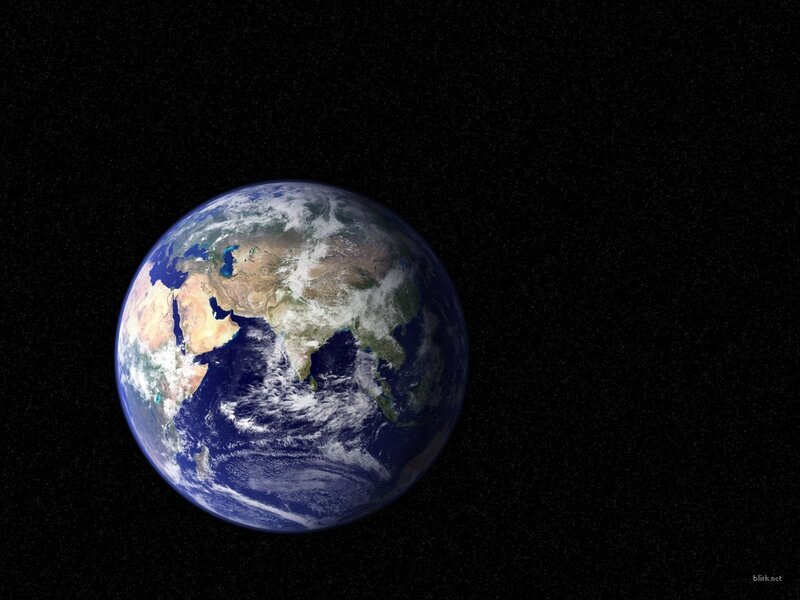 Earth from Space — Blue, Serene, Photograph, Planet, Clouds, Oceans, White