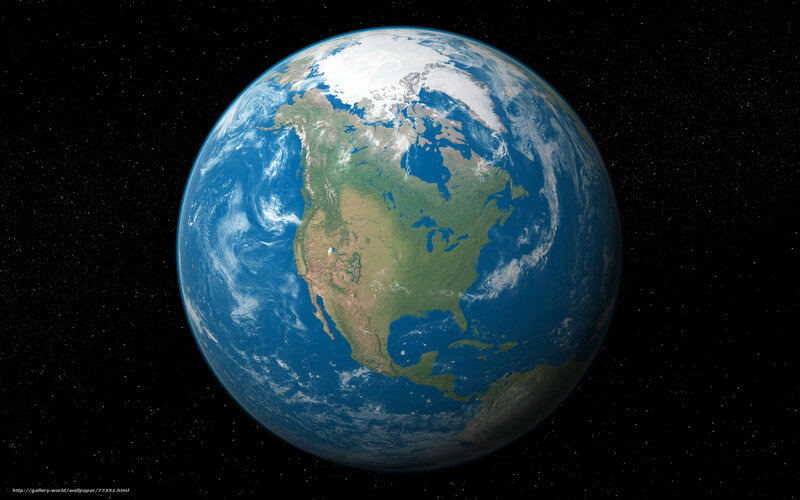 Earth from Space — Blue, Serene, Photograph, Planet, Continents