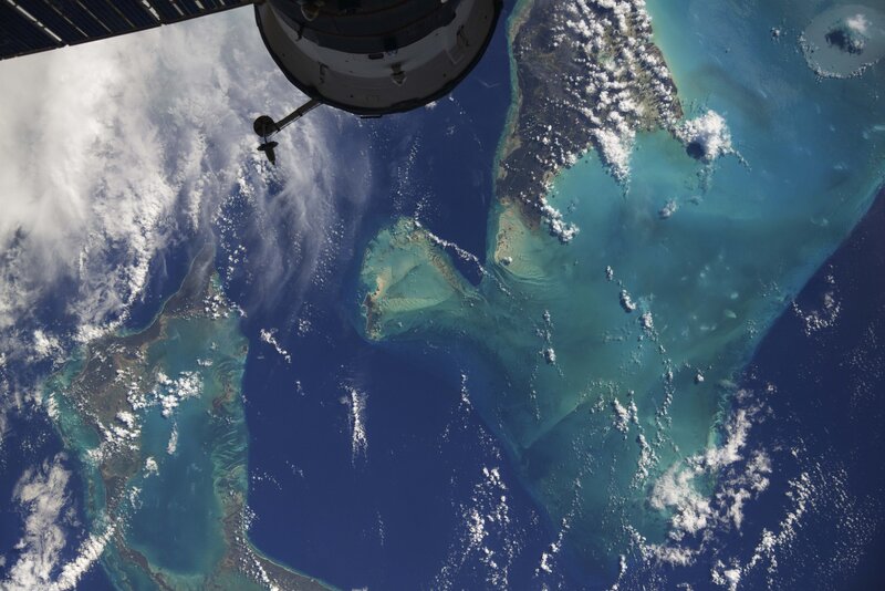 Earth from Space — Blue, Serene, Photograph, Space Station
