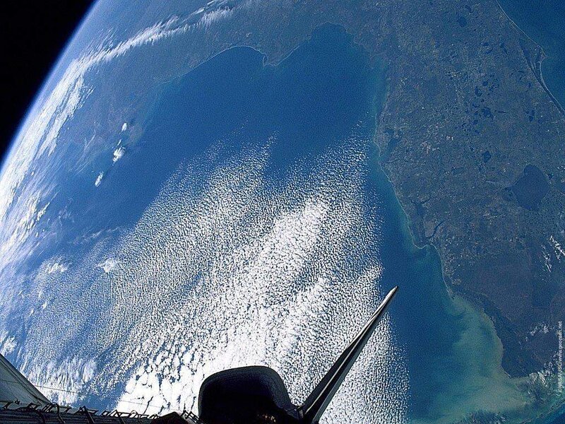 Earth from Space — Blue, Serene, Photograph, Spacecraft
