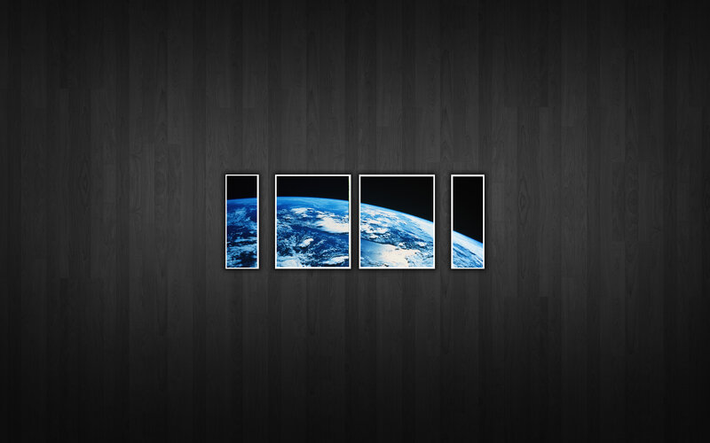 Earth from space collage