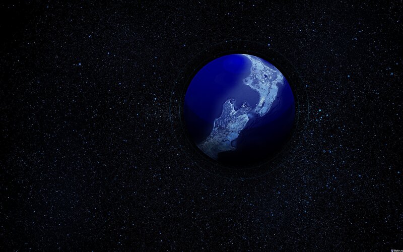 Earth from Space — Digital Art, Stars