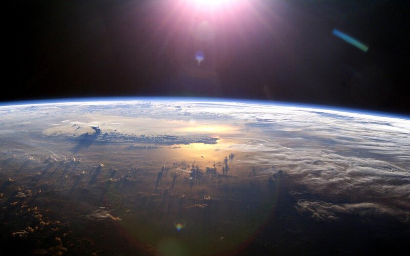 Earth from Space — Dramatic, Sun