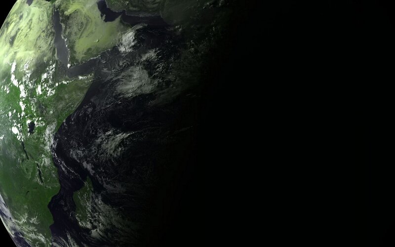 Earth from Space — Green, Dramatic, Night