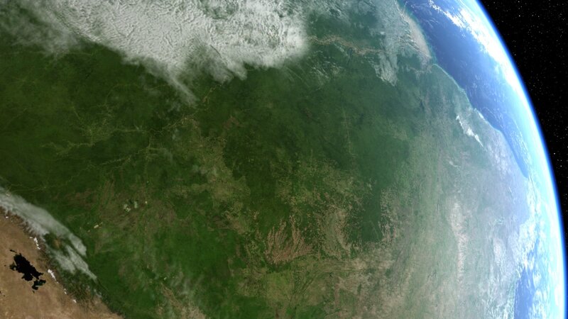Earth from Space — Green, Serene, Photograph, Clouds