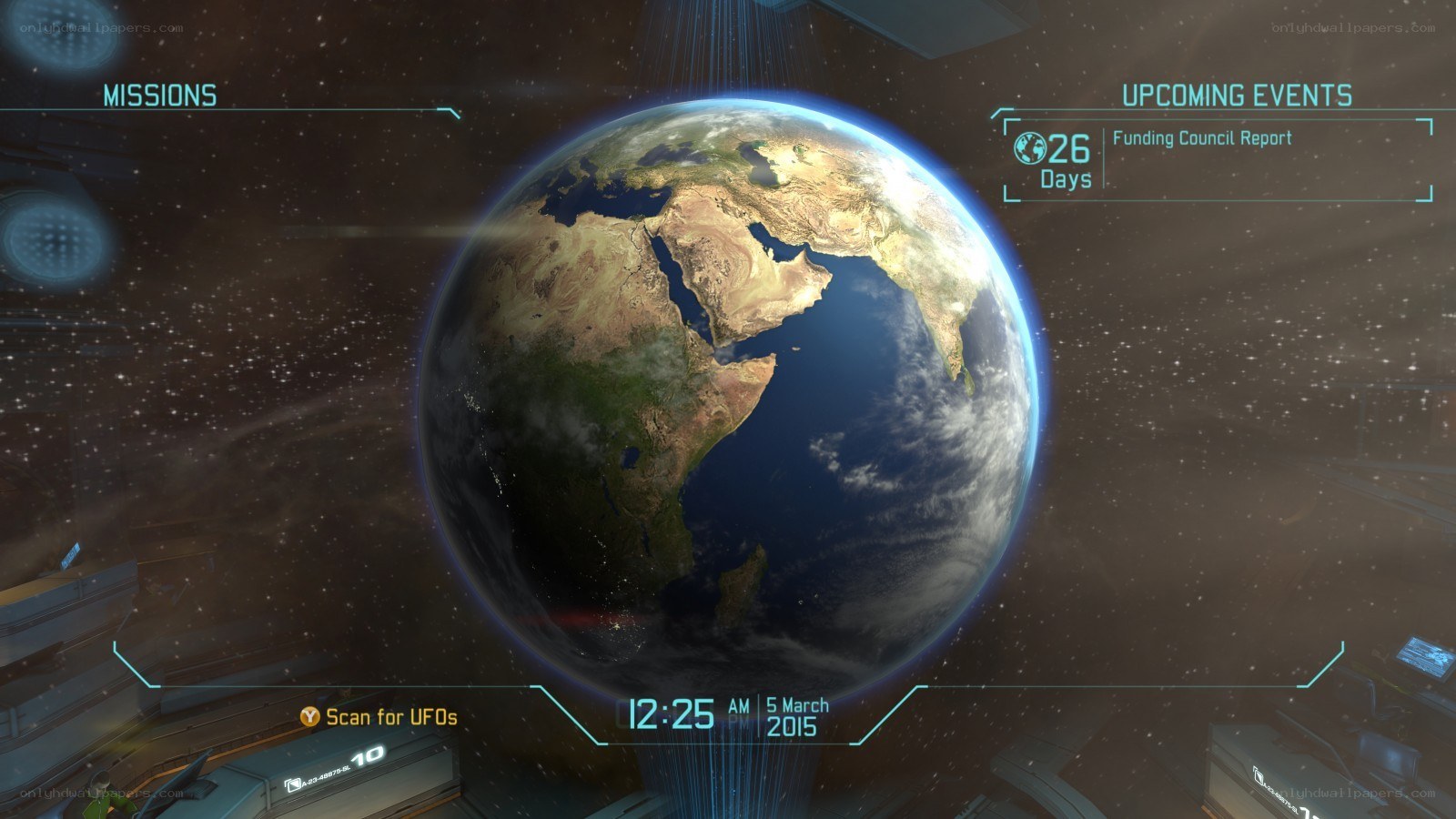 Earth from space in a game