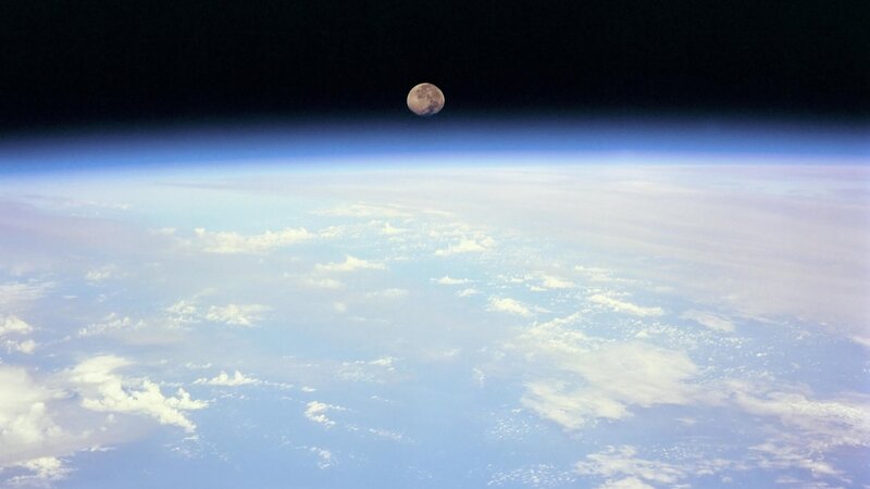 Earth from Space — Moon, Clouds