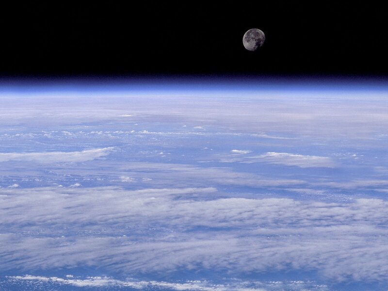 Earth from Space — Moon, White