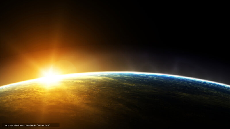 Earth from Space — Orange, Dramatic, Sunrise