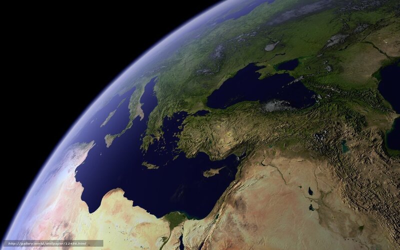 Earth from space over Europe and Africa