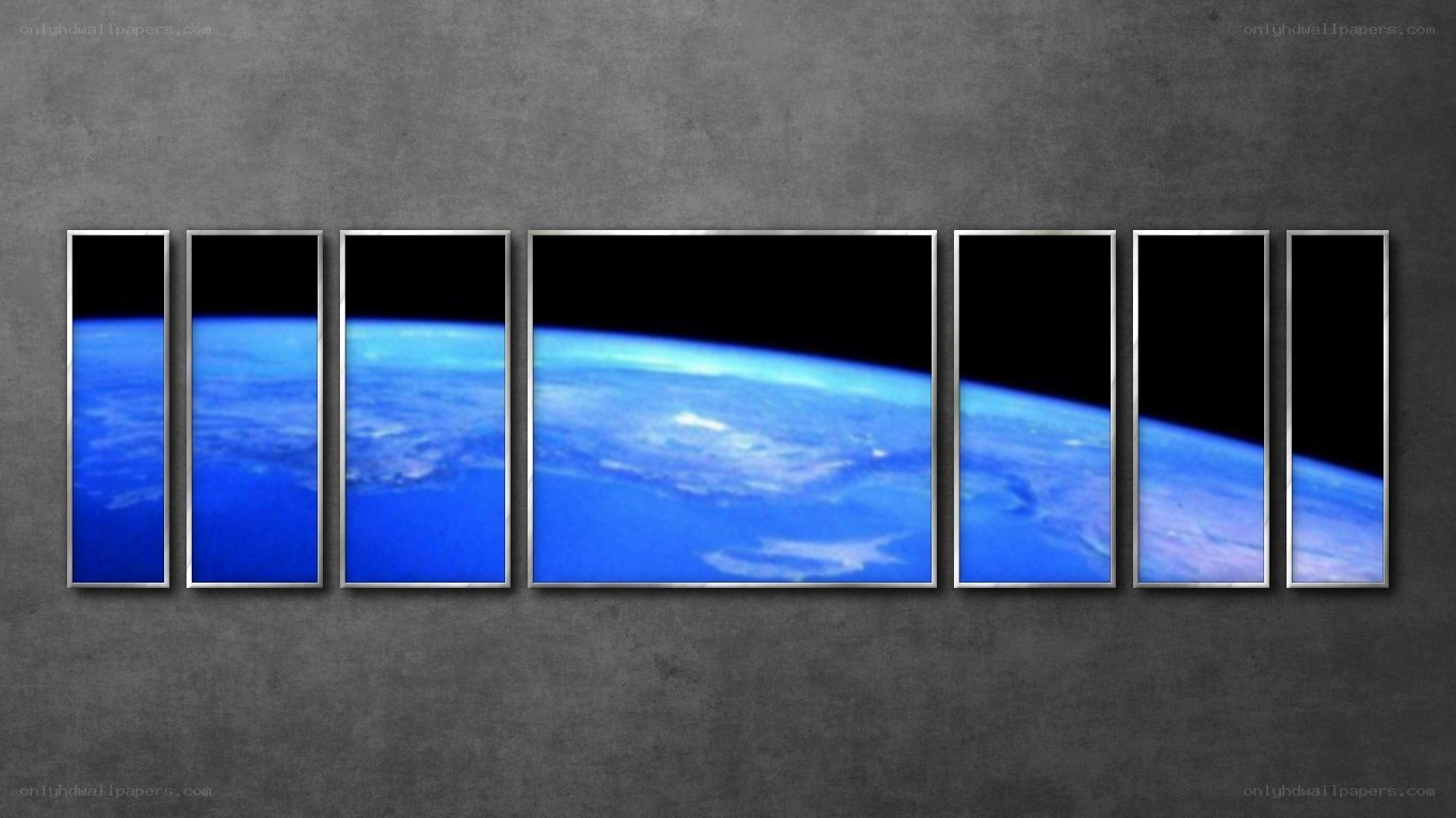 Earth from space panorama