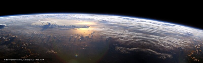 Earth from space panorama