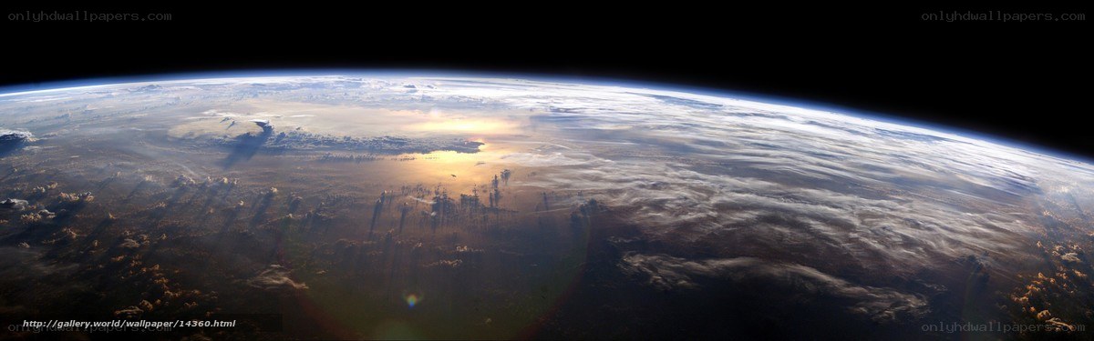 Earth from space panorama