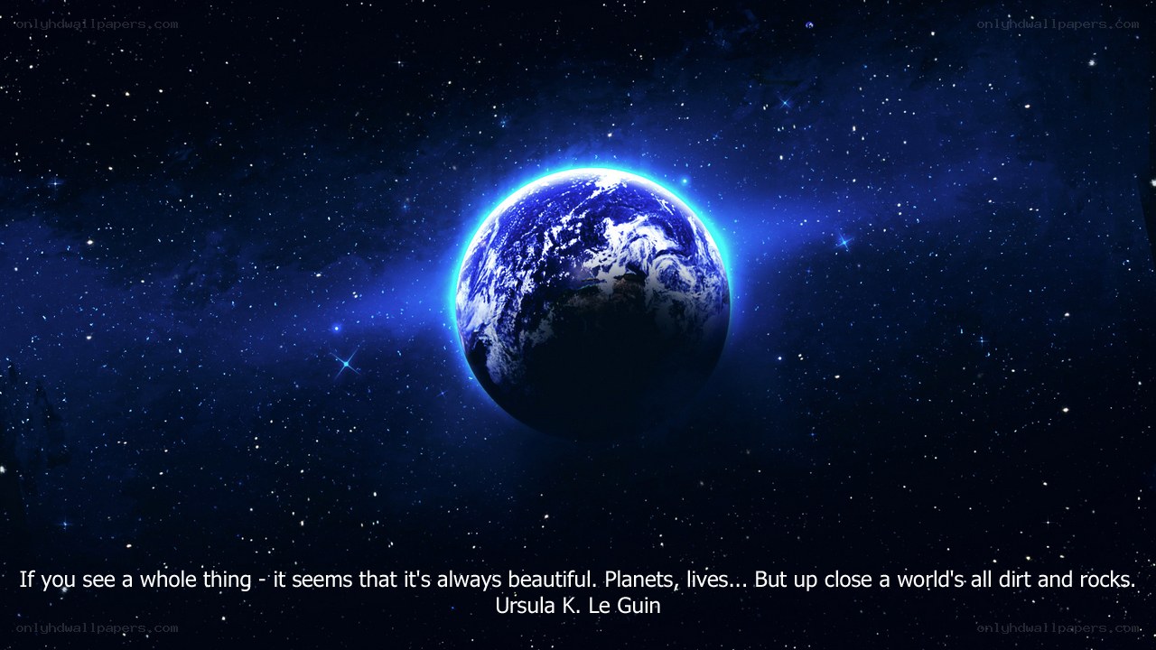 Earth from space quote