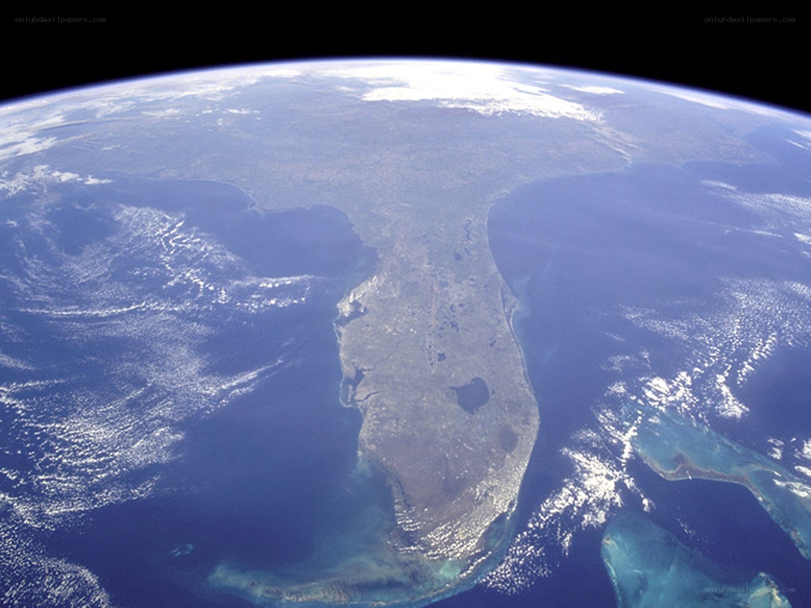 Earth from space showing Florida