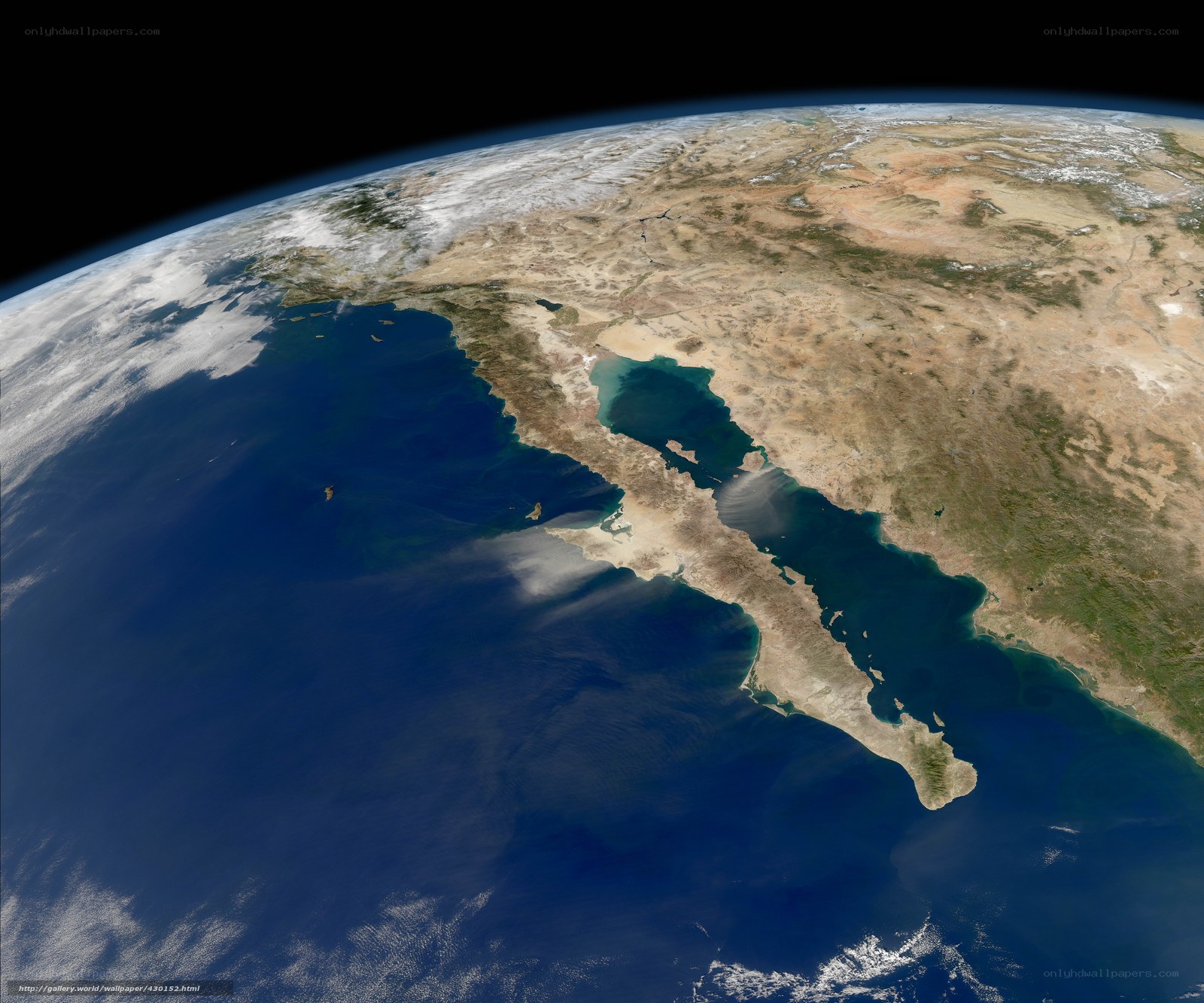 Earth from space showing Mexico