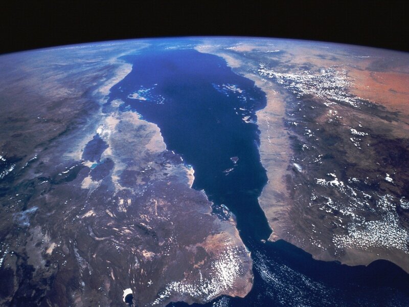 Earth from space showing the Red Sea