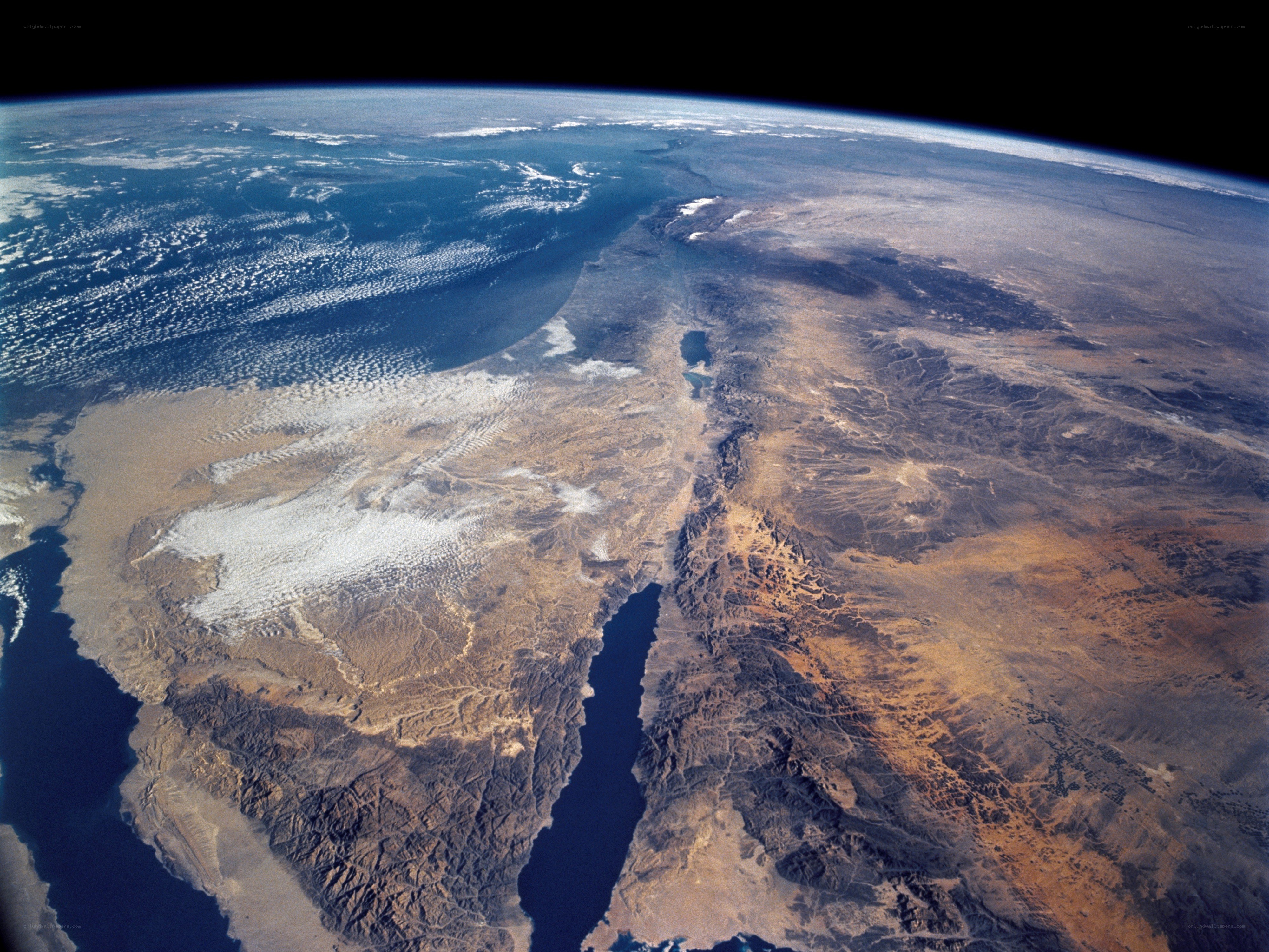 Earth from space showing the Red Sea