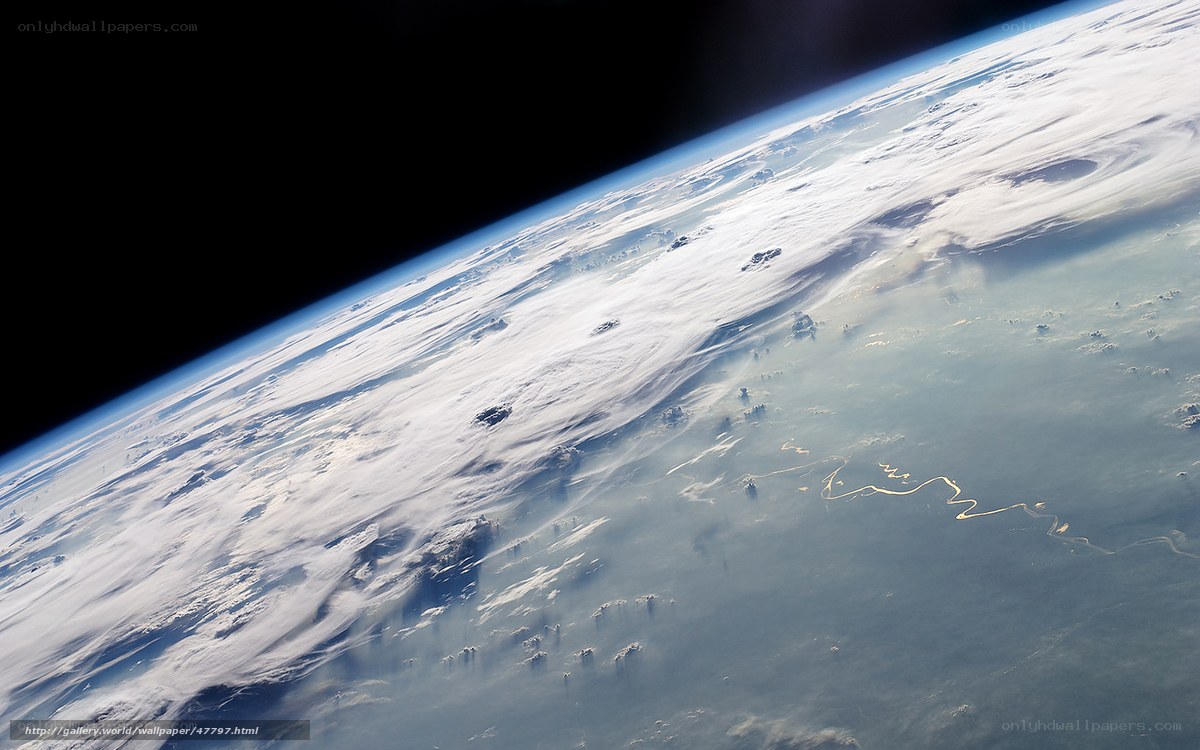 Earth from space view