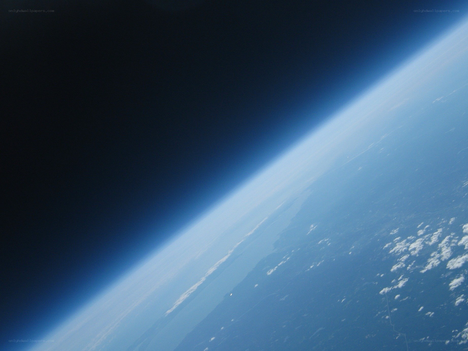 Earth from space view