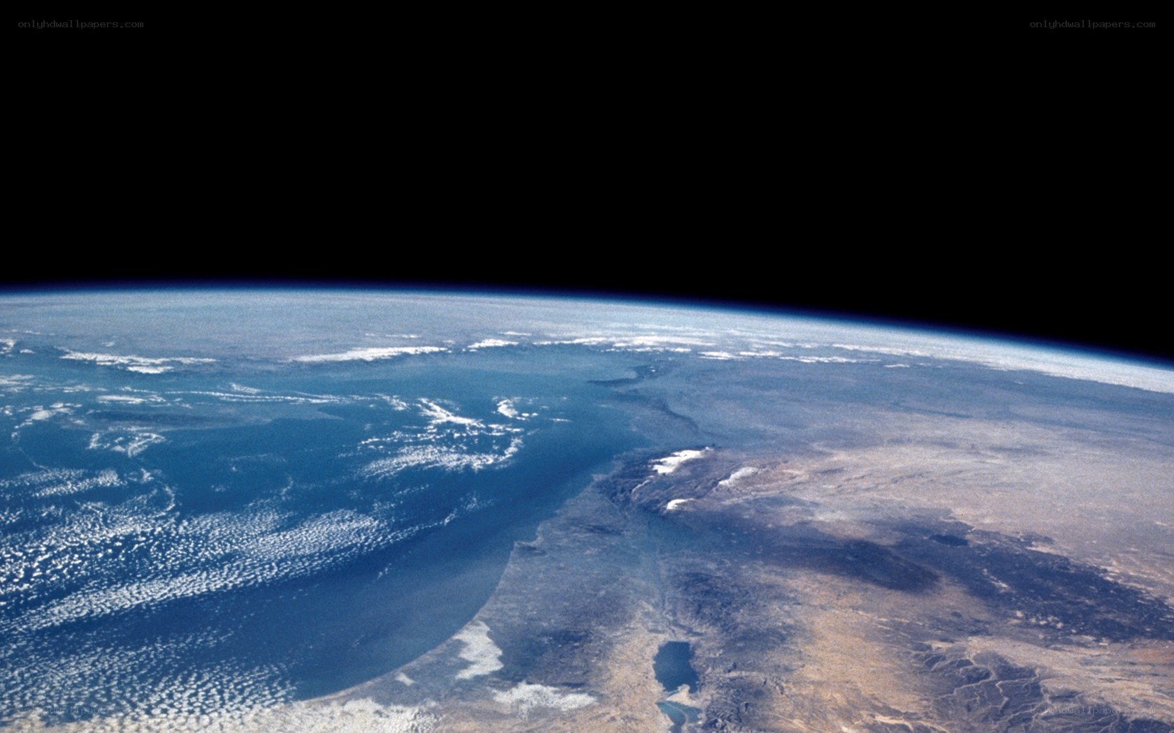 Earth from space view