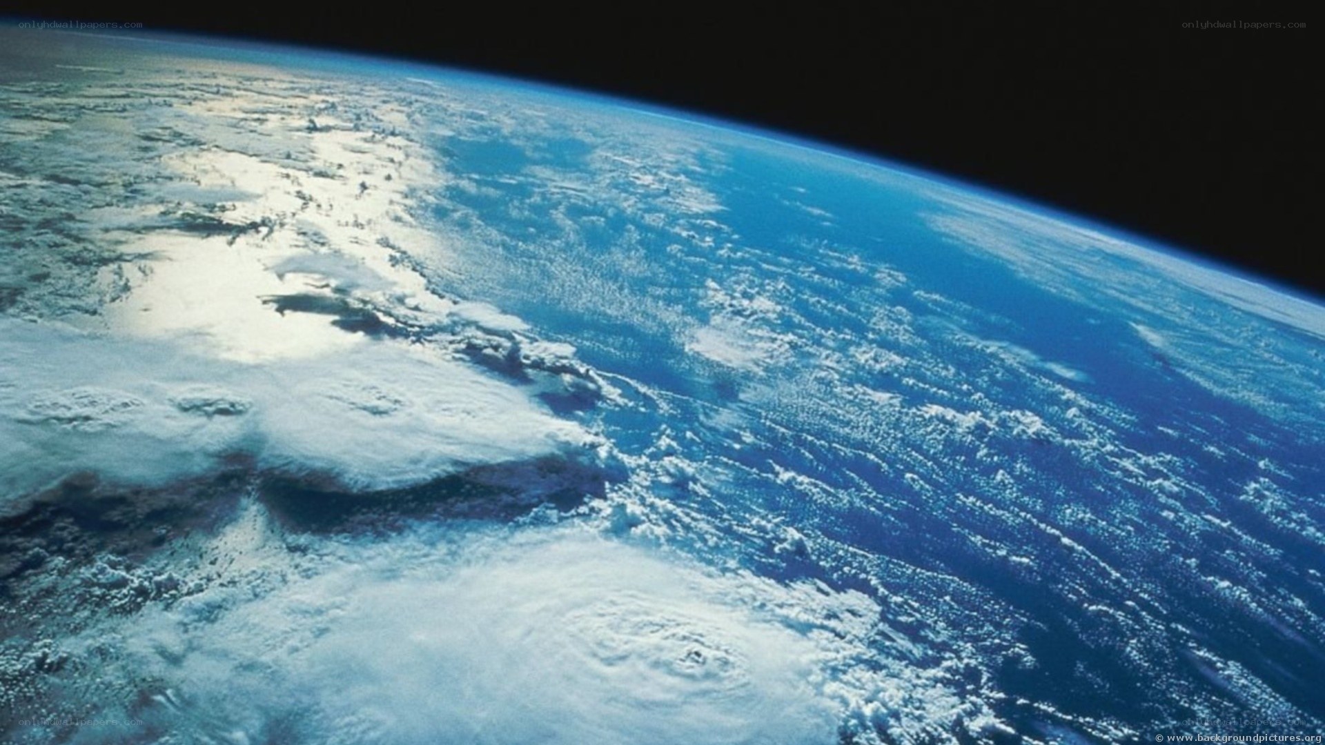Earth from space view