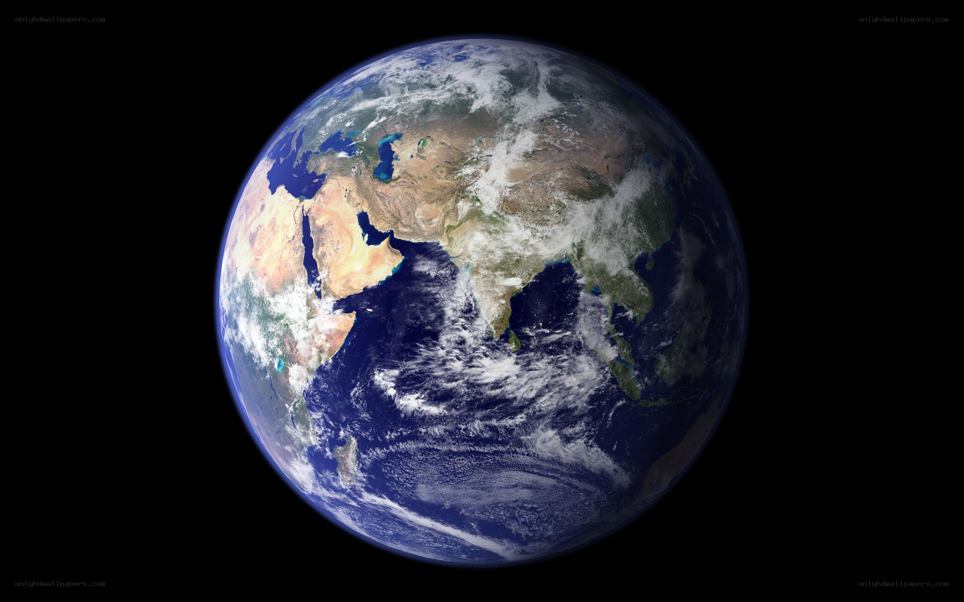 Earth from space view