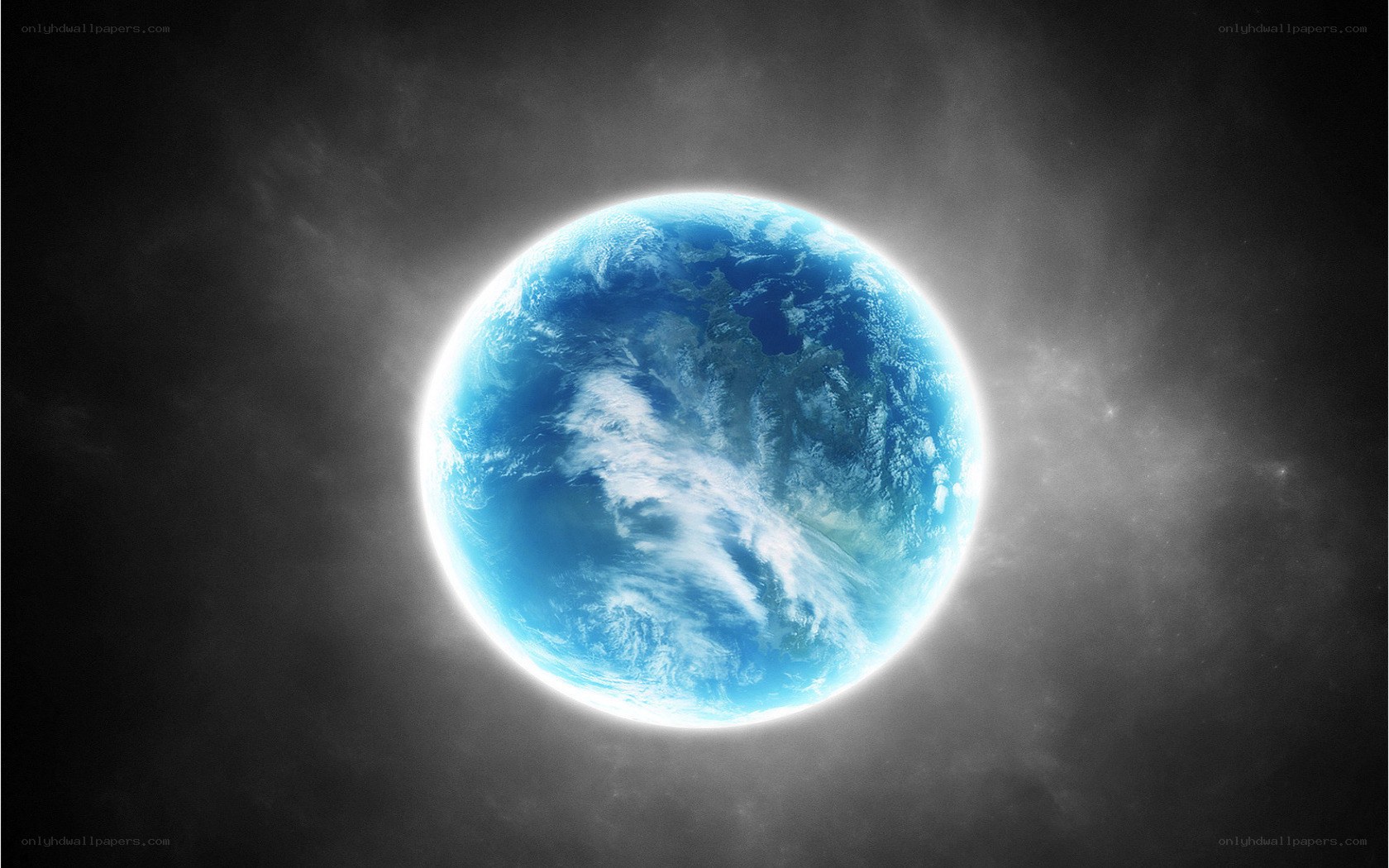Earth from space view