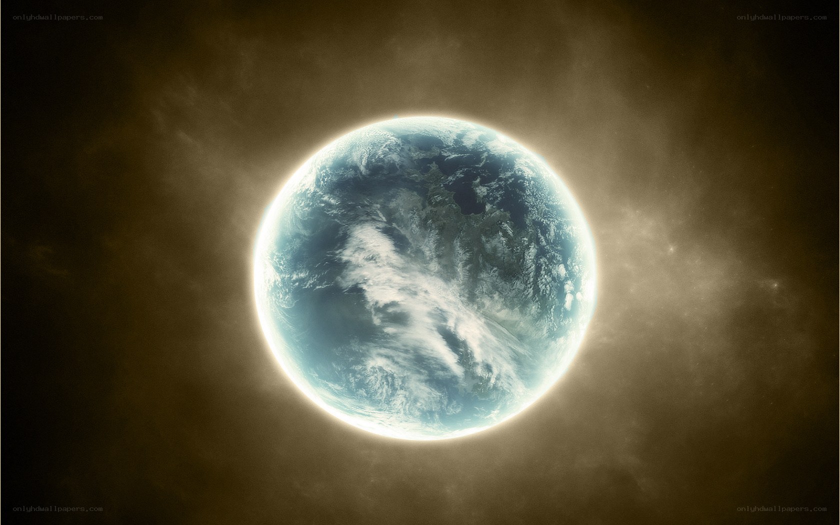 Earth from space view