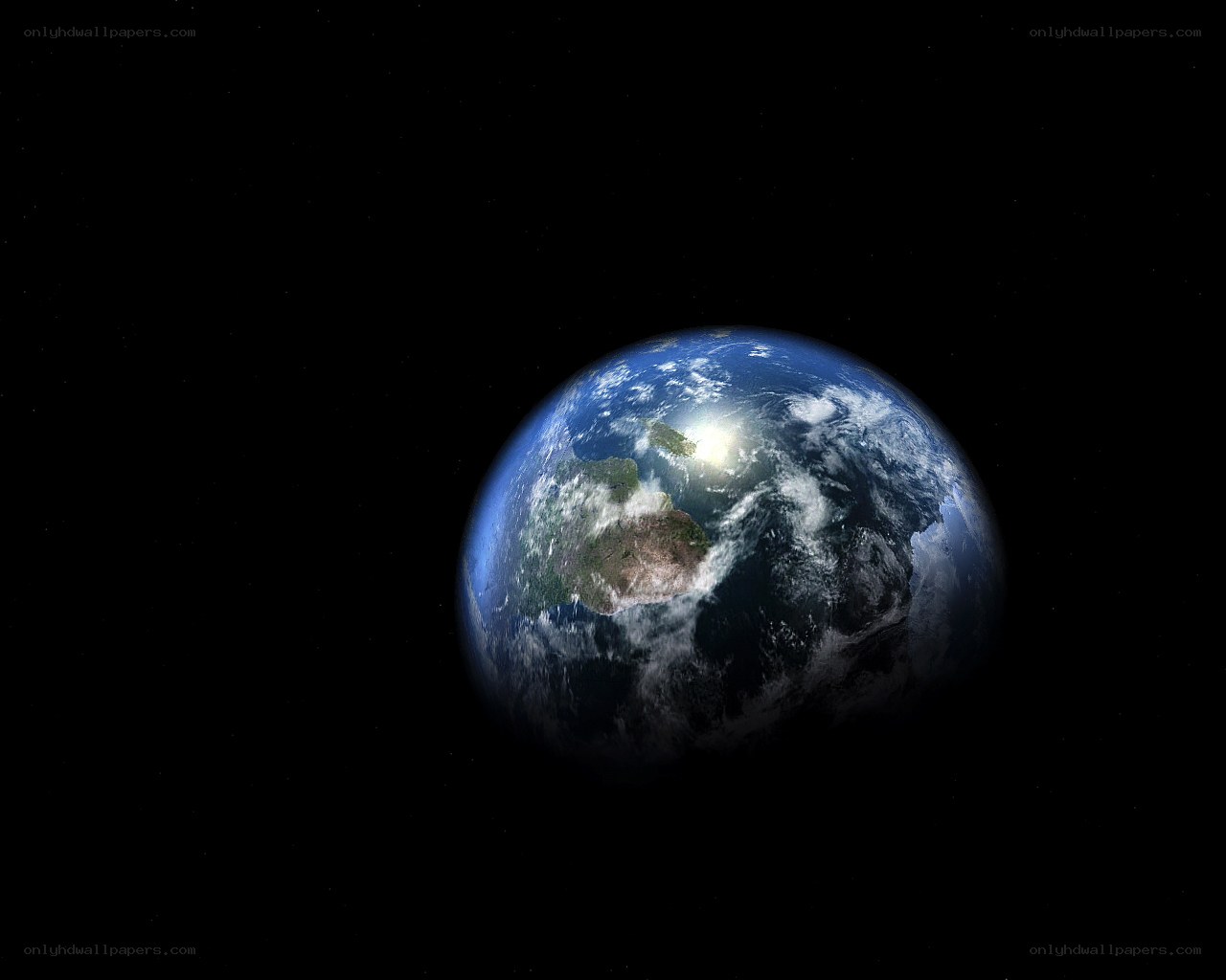 Earth from space view