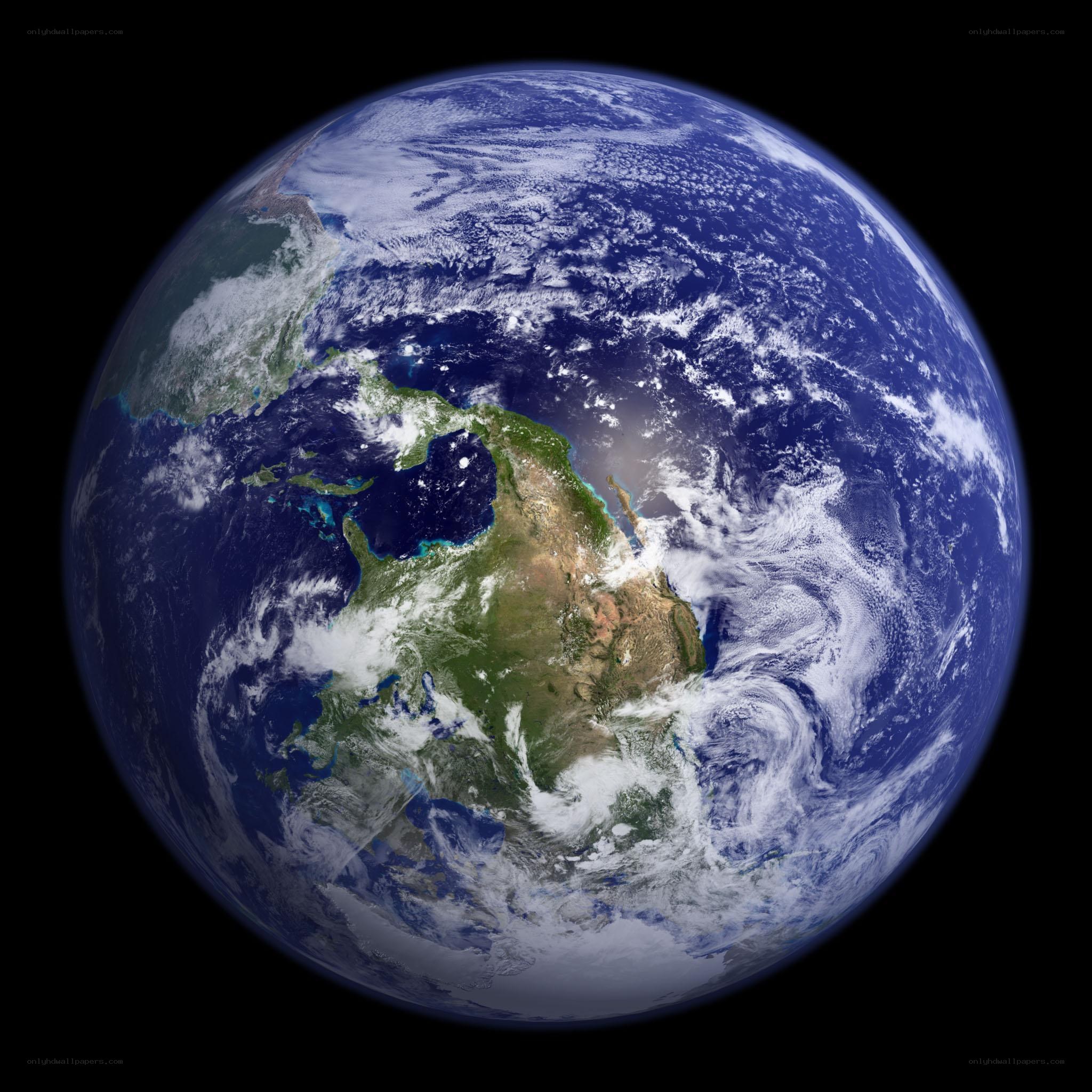 Earth from space view