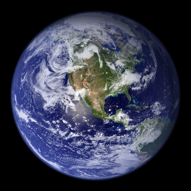Earth from space view