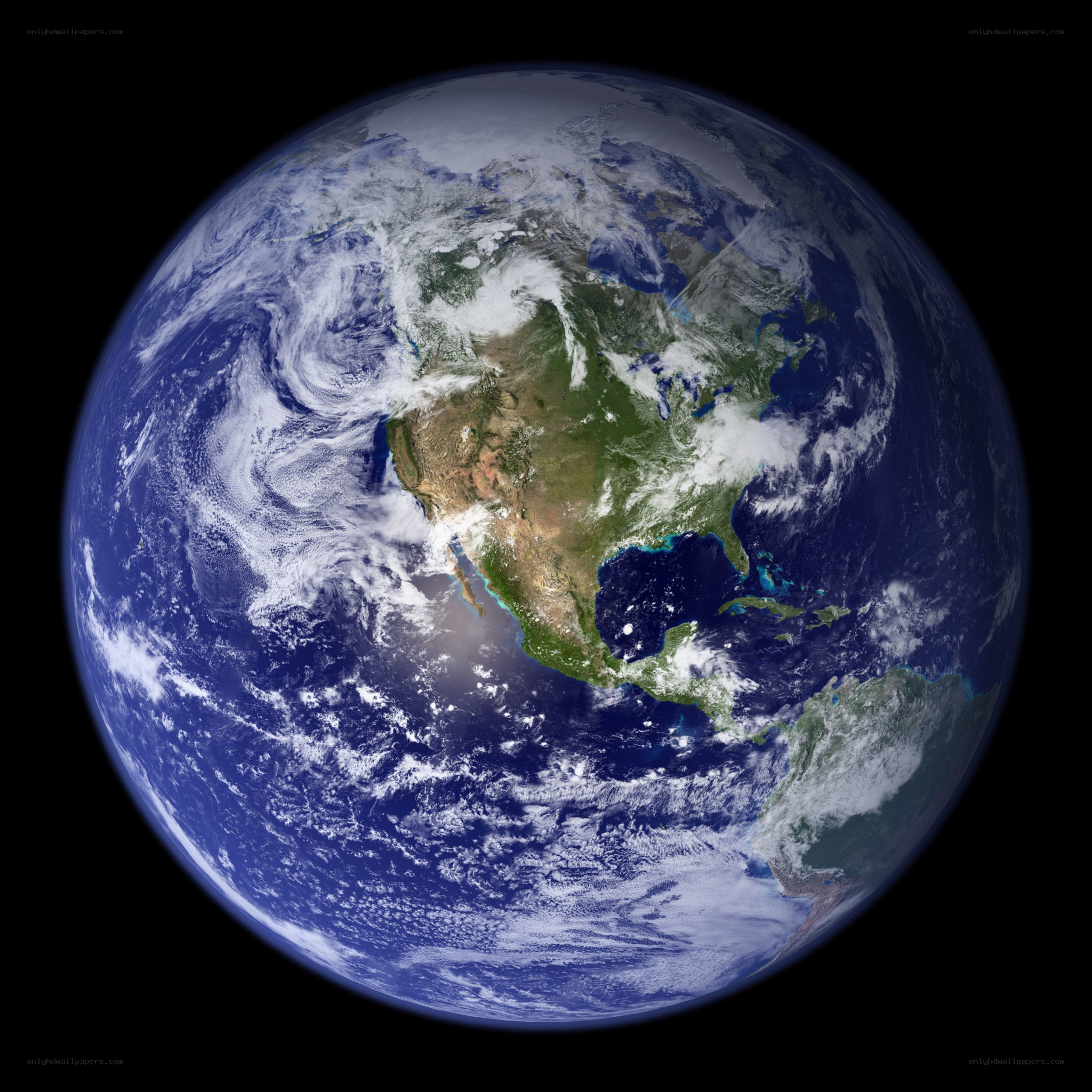 Earth from space view