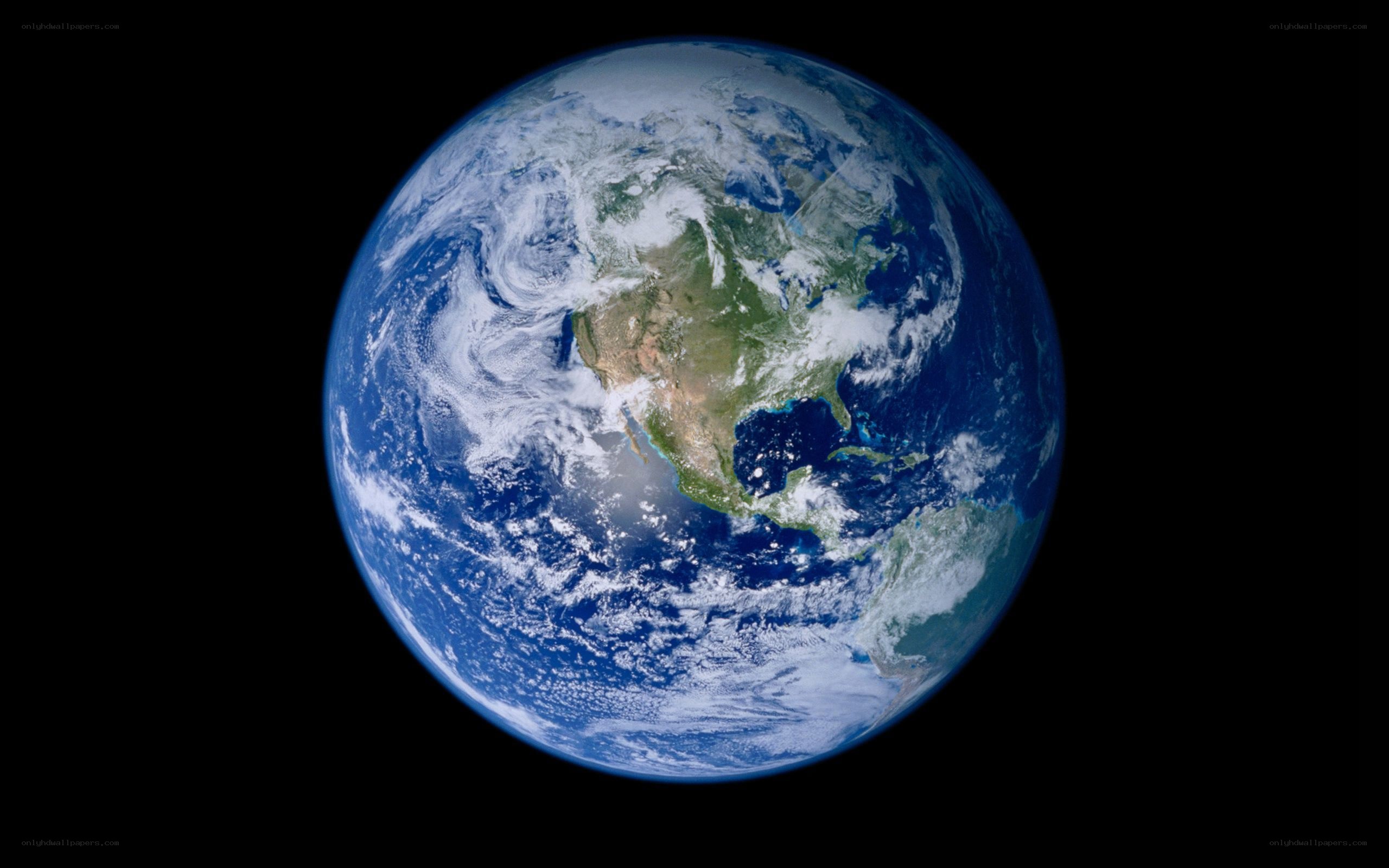 Earth from space view