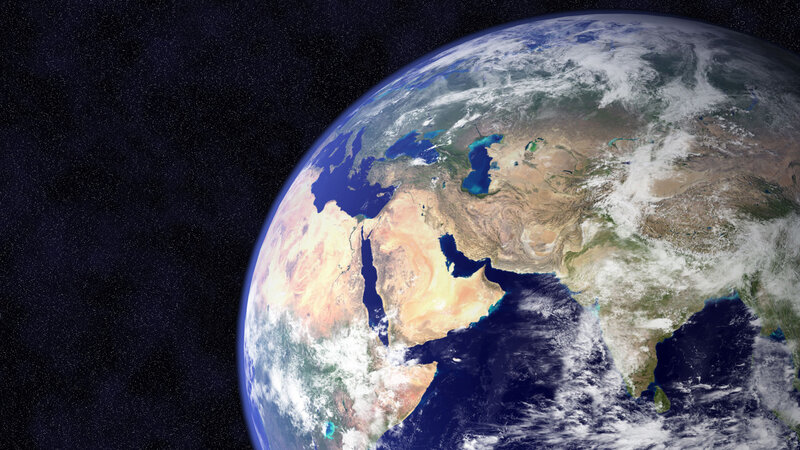 Earth from space view