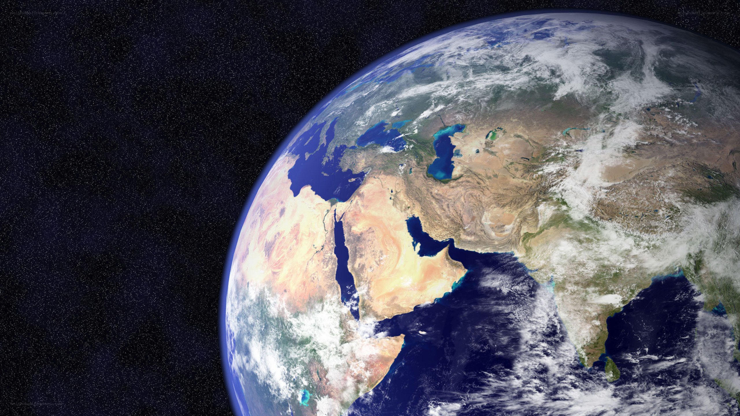 Earth from space view