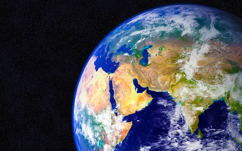 Earth from space view