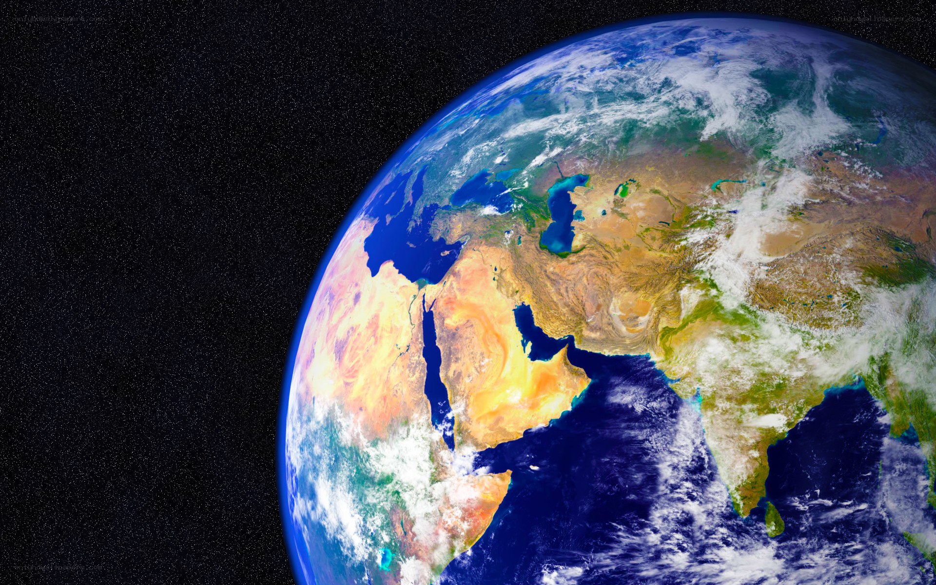 Earth from space view