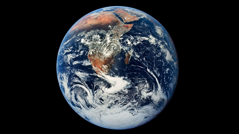Earth from space view