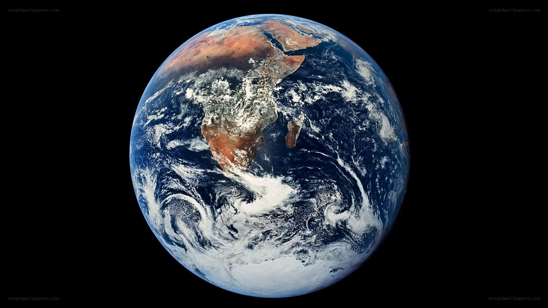 Earth from space view