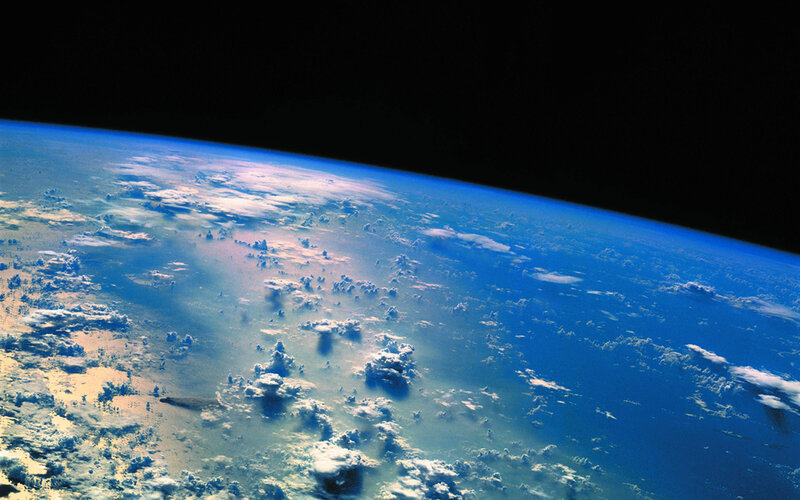 Earth from space view