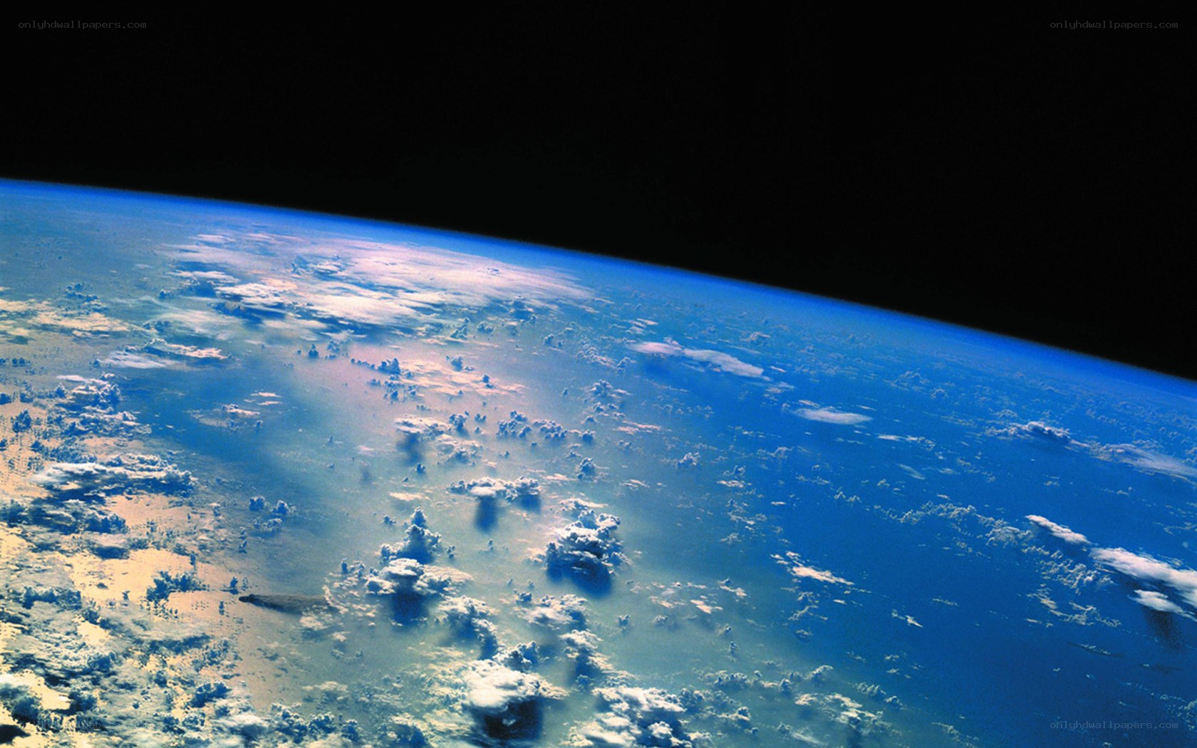 Earth from space view