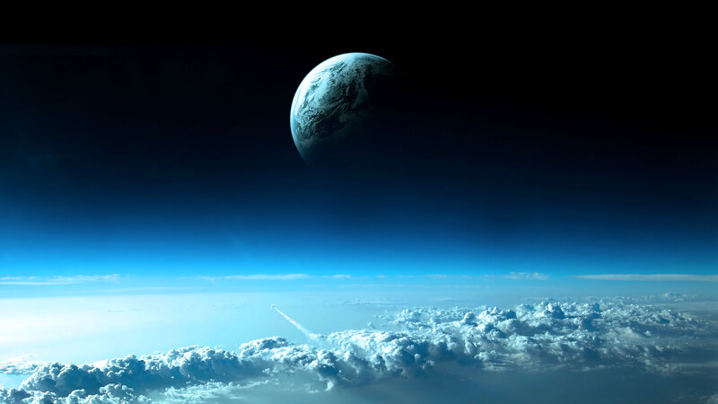 Earth from space view